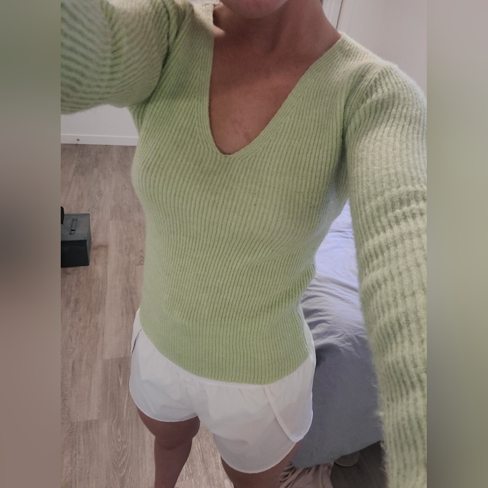 Green sweater top